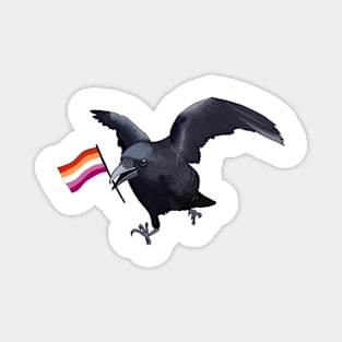 Lesbian Pride Crow Friend Magnet