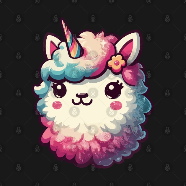 Kawaii rainbow llamacorn unicorn llama by TomFrontierArt