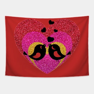 Bird Hearts Tapestry