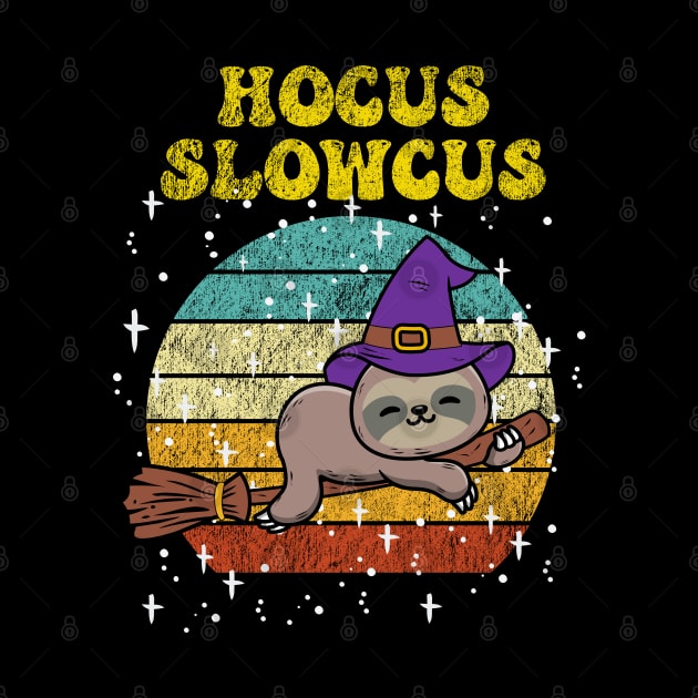 Hocus slowcus sloth shirt sloth lover funny scary halloween costume retro by  Funny .designs123