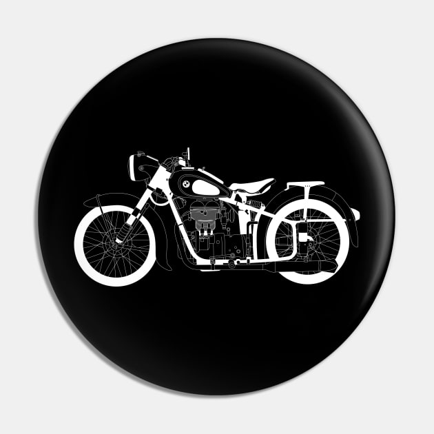 BMW R25 White Outline Pin by kindacoolbutnotreally
