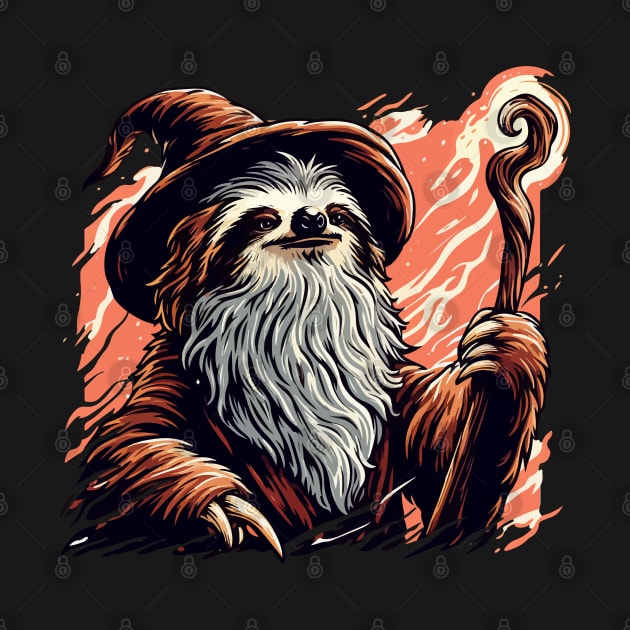 Retro Sloth Wizard by TomFrontierArt