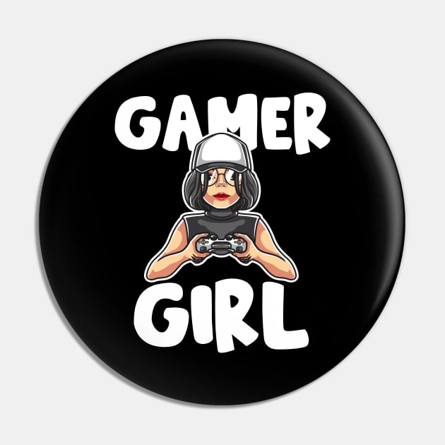 Gamer Girl Funny Video Gamer Online Gaming Gift Pin by KnMproducts