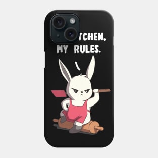 My Kitchen My Rules Funny Anime Cooking Bunny Phone Case