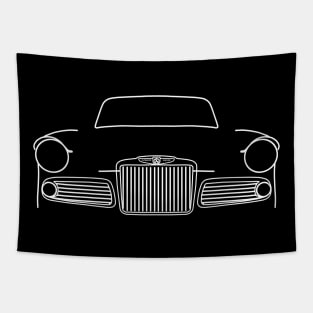 Sunbeam Rapier Series III 1960 classic car outline graphic (white) Tapestry