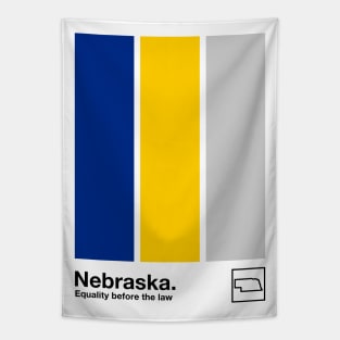 Nebraska // Original Minimalist Artwork Poster Design Tapestry