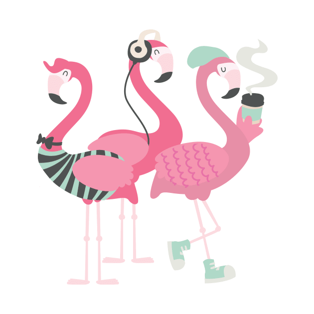 Cool flamingos by melomania