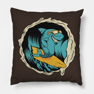 Shark Surfer Pillow