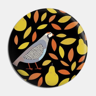 Partridge and Pears Pin