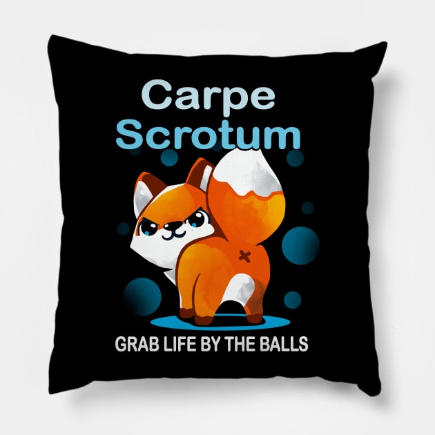 Carpe Scrotum Pillow by Vallina84