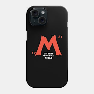 Fritz Lang's Masterpiece: 'M' Tribute Tee - Noir Elegance Phone Case