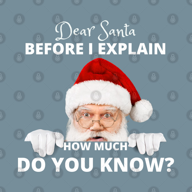 Disover Dear Santa Before I Explain How Much Do You Know | Santa Claus Is Watching You - Before I Explain How Much Do You Know - T-Shirt