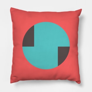 80s vibe coral & aqua Pillow