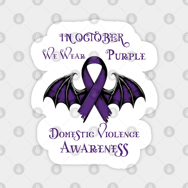 In October We Wear Purple Magnet by JessArty
