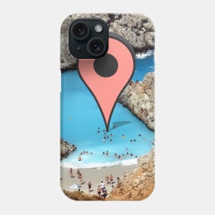 Wish I was there (google marker beach) Phone Case