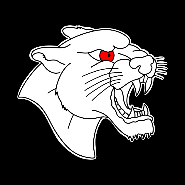 HomeSchoolTattoo Panther Head (RED EYE) by HomeSchoolTattoo