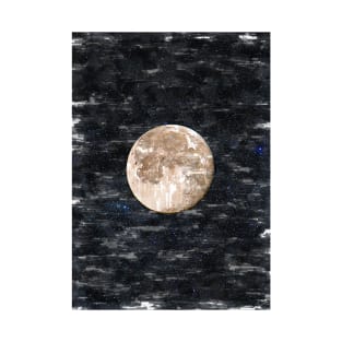 Dusty Space Rock. Moon By Night. For Moon Lovers T-Shirt