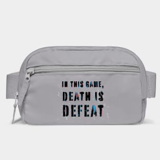 Rebellious Vintage Statement: In This Game, Death Is Defeat Bag