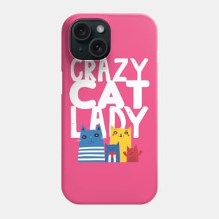 Funny Crazy Cat Lady with Cats Phone Case