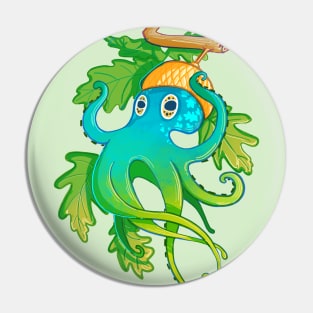 Acorn + Octopus Pin