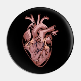 Anatomical Heart - Medical Anatomy Illustration Pin