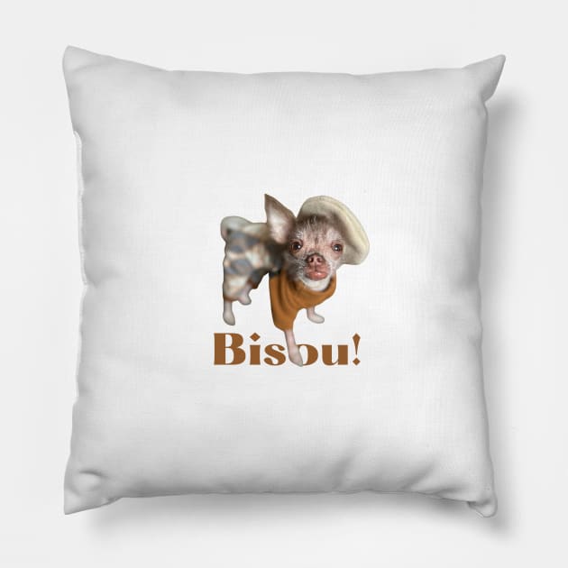 BISOU! Pillow by Cricketthegremlin