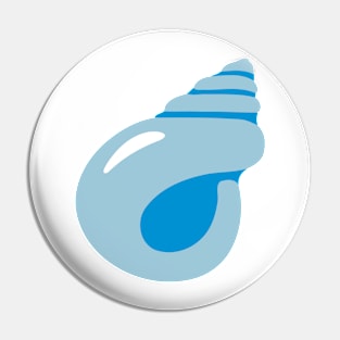 Blue Seashell Emoticon Pin