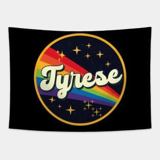 Tyrese // Rainbow In Space Vintage Style Tapestry