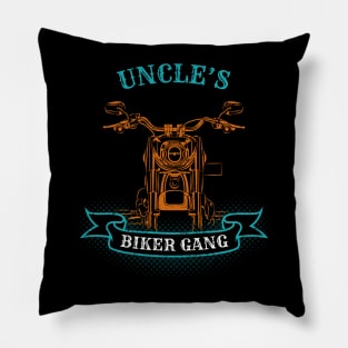 Uncle's Biker Gang Father's Day Pillow