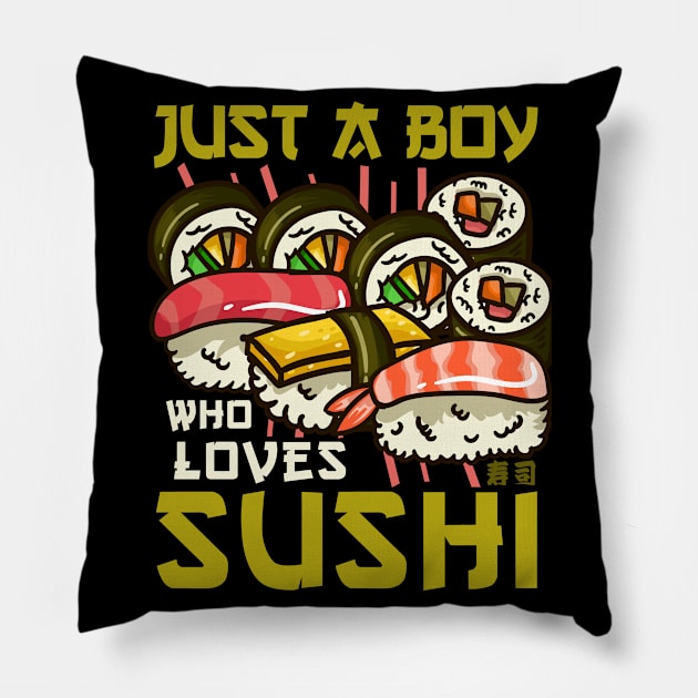 Sushi Japanese Kawaii Pillow by CreativeGiftShop