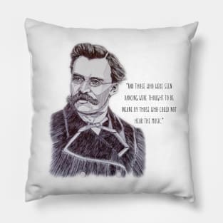 Friedrich Nietzsche quote about perspective Pillow