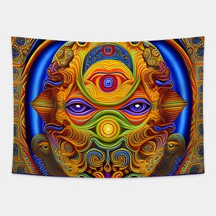 Dosed in the Machine (16) - Trippy Psychedelic Art Tapestry