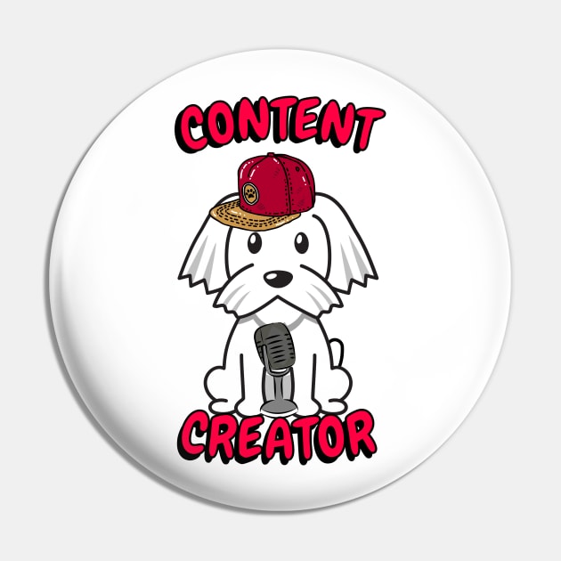 Cute white dog is a content creator Pin by Pet Station