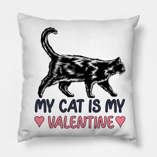 My Cat is my Valentine Pillow