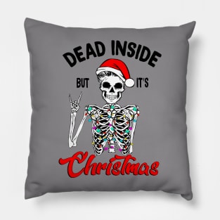 Dead Inside but It's Christmas Pillow