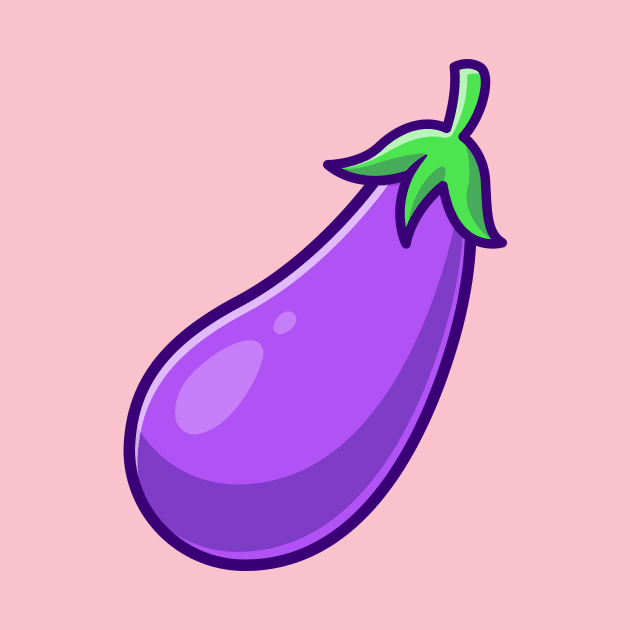 Eggplant Vegetable Cartoon by Catalyst Labs