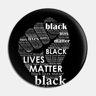 Black lives matter fist (invert) Pin