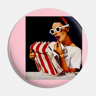 Makeup girl retro style Pin