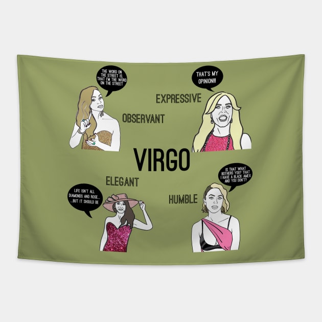 Virgo- Bravostrology series Tapestry by Katsillustration