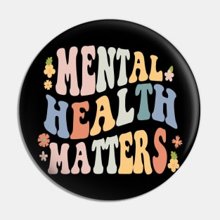 Mental health matters vintage Pin