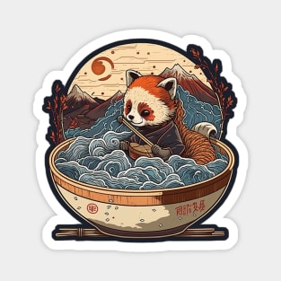 Red Panda Ramen Hot Spring Magnet