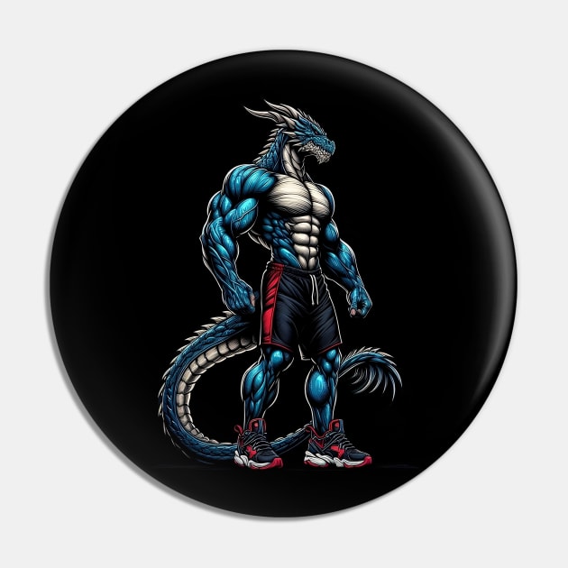 I'm Going To The Gym bodybuillding Gift, Motivation, Workout Gift,Dragon tato Pin by Customo