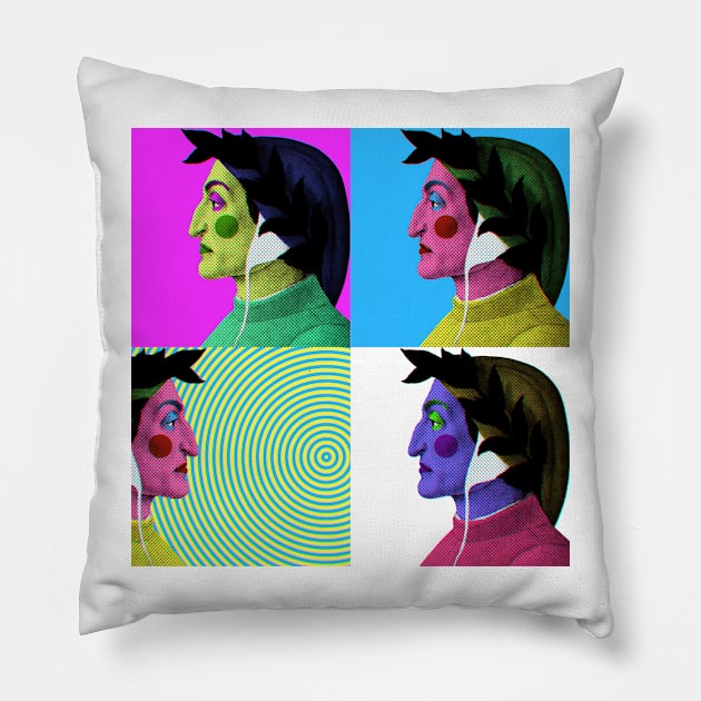 Pop ART Dante Pillow by ArtOfSilentium