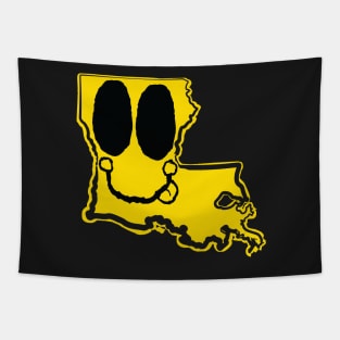 Louisiana Happy Face with tongue sticking out Tapestry