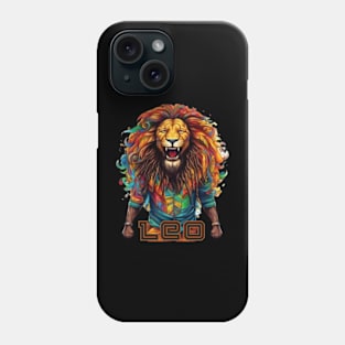 Black Leo Zodiac Sign Man Phone Case