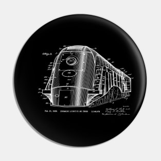 Train Patent Blueprint 1939 Locomotive Design Pin