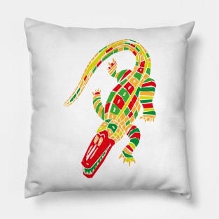 Crocodile rainbow Pillow