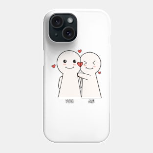 Sticky lovely couple Phone Case