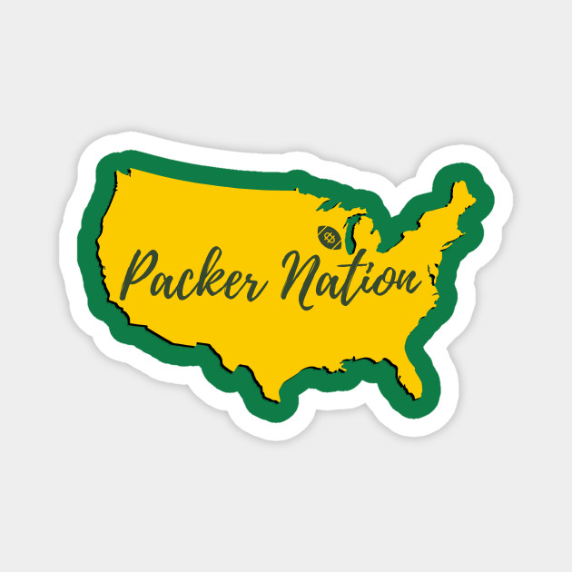 Green Bay Packer Nation Map Shirt Green Bay Packers Magnet Teepublic