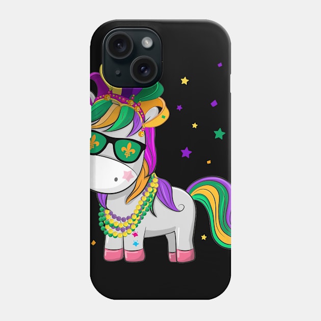 Mardi Gras Unicorn Phone Case by Danielsmfbb